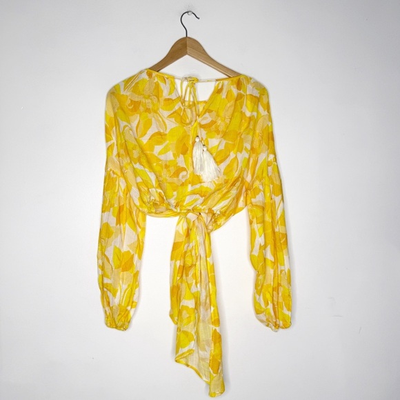 Significant Other Isla Printed Cropped Blouse Size 6 - Picture 8 of 8